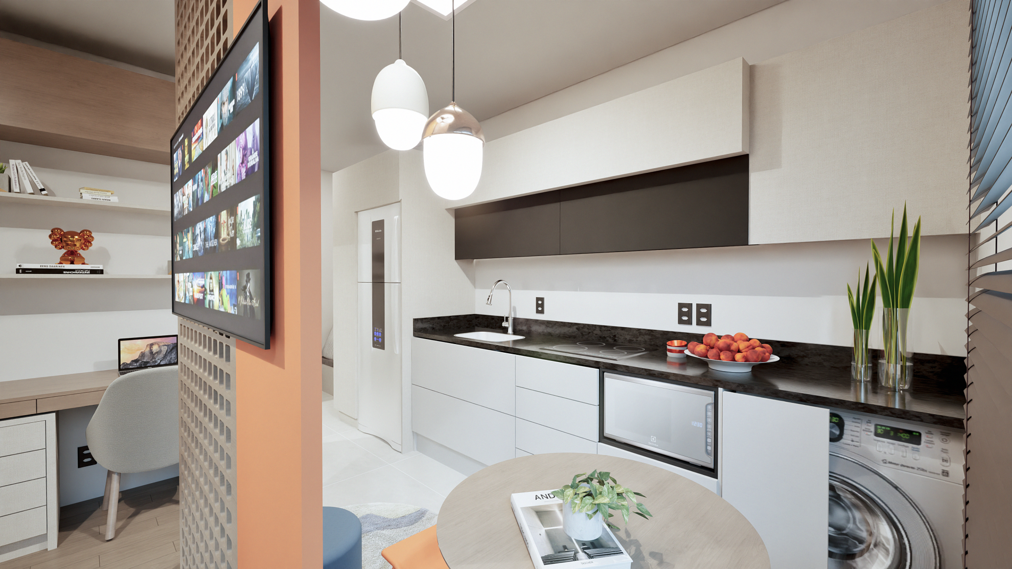 Apartamento suíte + 1 Centro Chapecó Hub 107