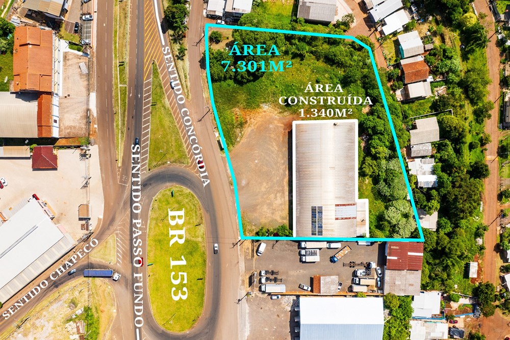 Pavilhão Comercial com Amplo Terreno em Trevo Estratégico da BR-153 | Erechim